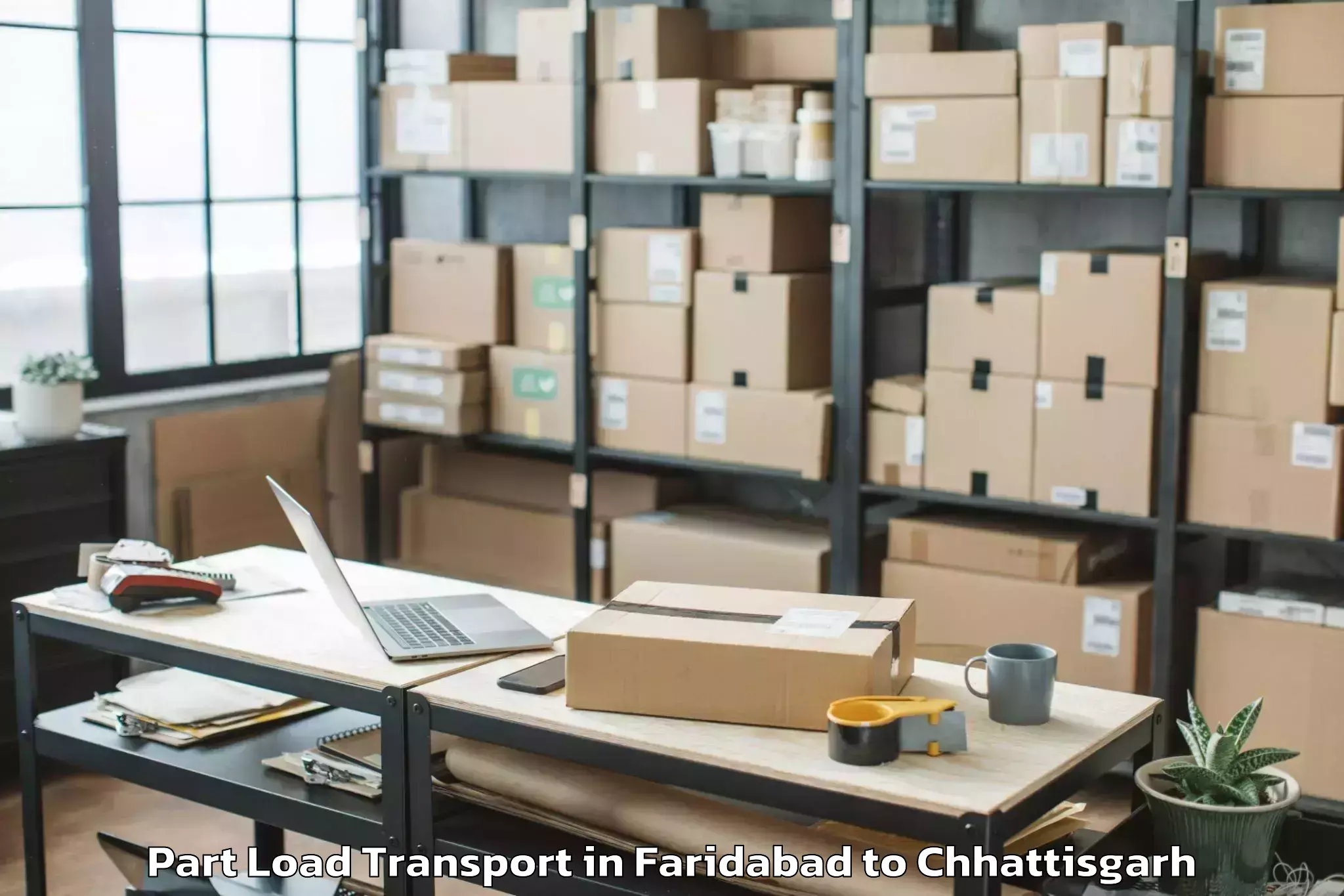 Quality Faridabad to Gharghoda Part Load Transport